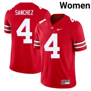 Scarlet #4 Official College Football Women's Buckeye Nation Devin Sanchez Jersey 223634-939