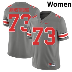 Grey Official #73 Women's Devontae Armstrong College Football The Fighting Buckeyes Jerseys 840315-606