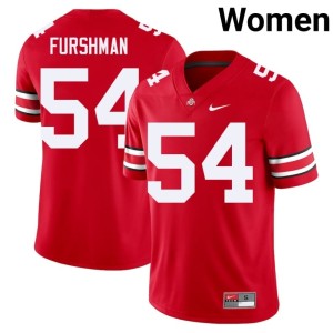 Scarlet #54 Womens 2025 Dylan Furshman College Football Ohio State Jerseys 976442-525