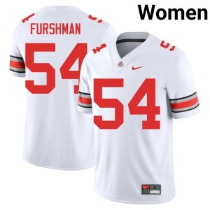 White Dylan Furshman NCAA College Football Womens Ohio State #54 Jersey 535541-541