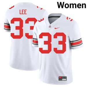 White Eli Lee College Football University Women's Ohio State #33 Jerseys 829406-782