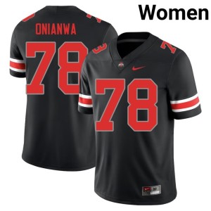 Blackout Player College Football Ethan Onianwa Buckeye Nation #78 Womens Jerseys 325315-839