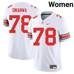 White Ethan Onianwa The Fighting Buckeyes Player College Football #78 Women Jerseys 293961-201