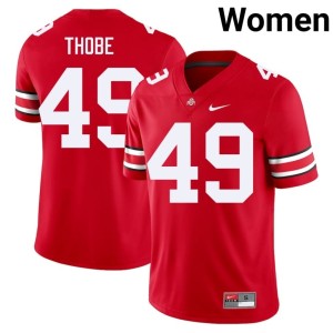 Scarlet Gavin Thobe Limited Women College Football #49 Ohio State Jersey 948256-896