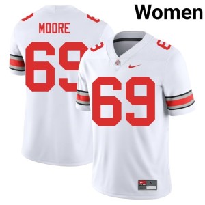 White OSU Buckeyes Women's College Football Limited #69 Ian Moore Jerseys 153068-114