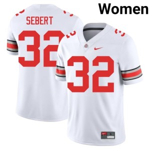 White JJ Sebert Women's Go Bucks College Football NCAA #32 Jersey 276923-469
