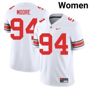 White Jason Moore College Football #94 Women's Alumni The Ohio State Jersey 627409-362