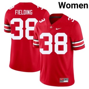 Scarlet College Football Alumni Womens The Buckeyes Jayden Fielding #38 Jersey 293843-567