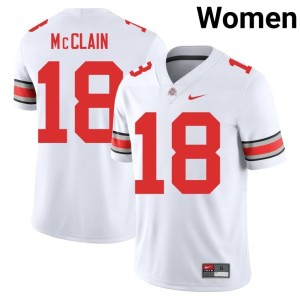 White Player #18 Jaylen McClain OSU Women College Football Jerseys 932161-435