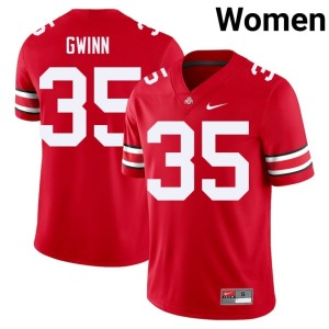 Scarlet College Football Jaystin Gwinn #35 Go Bucks Women Player Jersey 973694-996