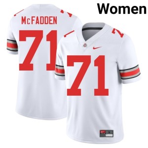 White Replica College Football OSU Buckeyes Jayvon McFadden Women #71 Jerseys 357050-265