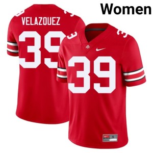 Scarlet Joey Velazquez College Football #39 The Buckeyes Womens High School Jerseys 286544-247