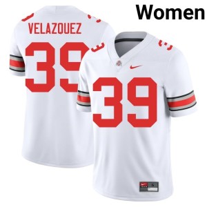 White College Football #39 The Fighting Buckeyes Replica Joey Velazquez Womens Jerseys 987823-637