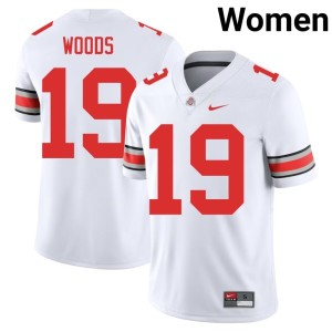 White High School Ohio State Buckeyes #19 College Football Women's Jordyn Woods Jerseys 133342-586