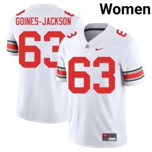 White The Buckeyes 2025 Women #63 College Football Julian Goines-Jackson Jerseys 146940-802