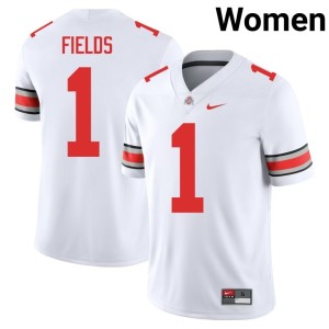 White Justin Fields Womens OSU High School #1 College Football Jerseys 932856-804