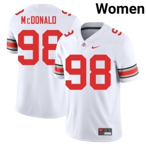 White College Football Kayden McDonald Ohio State Buckeyes #98 Alumni Womens Jersey 998153-281