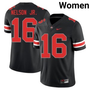 Blackout High School Women Ohio State College Football #16 Keenan Nelson Jr. Jerseys 951369-369