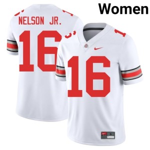 White Ohio State College Football #16 Keenan Nelson Jr. 2025-26 Women Jersey 674118-529