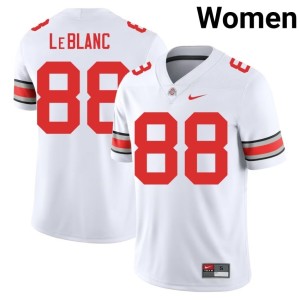 White Maxence LeBlanc College Football The Fighting Buckeyes #88 Women's Alumni Jersey 544980-798