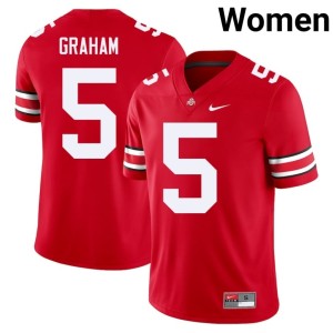 Scarlet Mylan Graham OSU Buckeyes Replica College Football #5 Women Jersey 182616-423