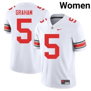 White Mylan Graham #5 College Football Women Go Bucks Limited Jersey 843597-324
