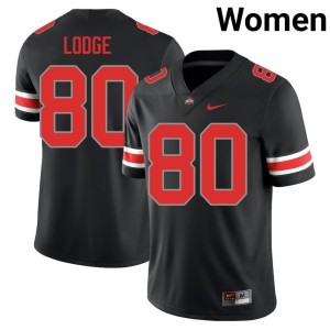Blackout #80 Shawn Lodge Game Women's College Football Ohio State Jerseys 753775-734