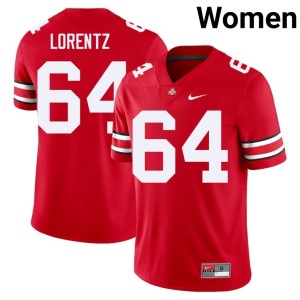 Scarlet The Buckeyes College Football Simon Lorentz Women's Official #64 Jerseys 846912-740