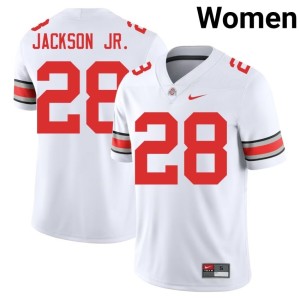 White Stanley Jackson Jr. NCAA OSU Buckeyes College Football #28 Women Jersey 561786-745