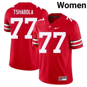 Scarlet Tegra Tshabola College Football Ohio State Womens NCAA #77 Jerseys 484579-970