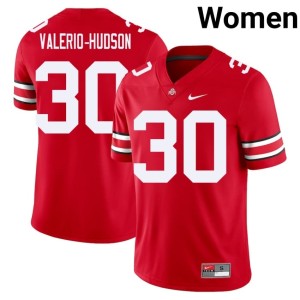 Scarlet Alumni Women College Football #30 Amari Valerio-Hudson Ohio State Jerseys 462709-569