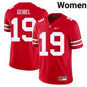 Scarlet College Football Women's #19 Brady Geibel Game Go Bucks Jersey 747157-531