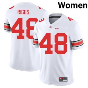 White Game Dalton Riggs Womens Ohio State College Football #48 Jerseys 427837-256