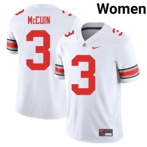 White Embroidery College Football The Fighting Buckeyes Devin McCuin Womens #3 Jerseys 259248-102