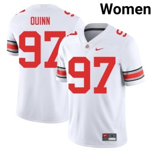 White Women's 2025-26 College Football Dre Quinn #97 Buckeye Nation Jersey 267439-377
