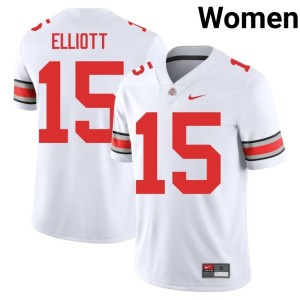 White Ohio State 2025 Ezekiel Elliott Women #15 College Football Jerseys 880116-264