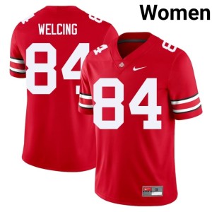 Scarlet Women College Football #84 Official Hunter Welcing Buckeye Nation Jersey 229057-292