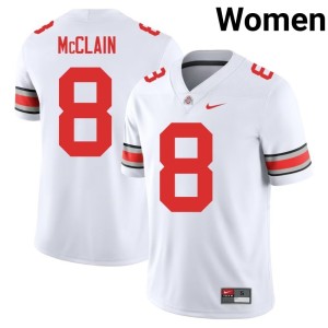 White The Buckeyes #8 Limited Women Jaylen McClain College Football Jerseys 457974-812