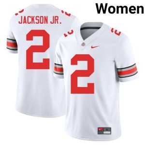 White Kenyatta Jackson Jr. College Football Women The Buckeyes Embroidery #2 Jersey 577429-388