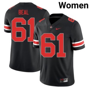 Blackout Buckeye Nation College Football Women Official #61 Landon Beal Jerseys 640786-946