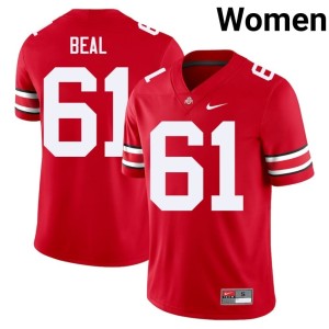 Scarlet Ohio State Stitched Womens Landon Beal #61 College Football Jerseys 439557-930