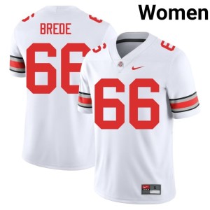 White Women Buckeye Nation Player Landry Brede College Football #66 Jersey 378221-289