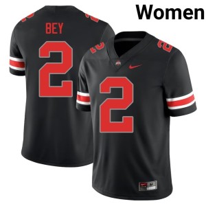 Blackout Legend Bey #2 College Football Buckeye Nation Women Official Jerseys 381850-290