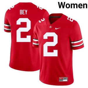 Scarlet University #2 The Fighting Buckeyes Legend Bey Womens College Football Jerseys 881579-304