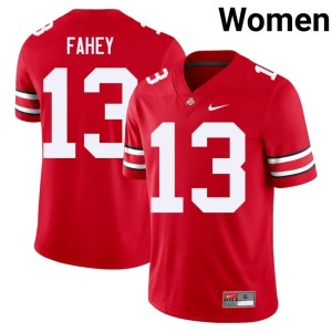 Scarlet Luke Fahey Buckeye Nation 2025-26 #13 Womens College Football Jersey 243830-169