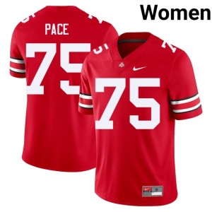 Scarlet College Football Women Orlando Pace #75 NCAA The Buckeyes Jersey 558392-819