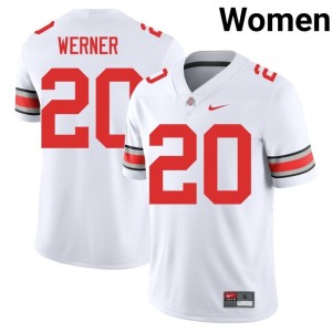 White Women's The Fighting Buckeyes Game College Football Pete Werner #20 Jersey 364907-397