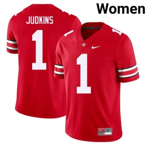 Scarlet Quinshon Judkins Ohio State Buckeyes Replica #1 Women College Football Jersey 388686-297