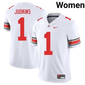 White Go Bucks NCAA Quinshon Judkins College Football #1 Women's Jersey 589751-592
