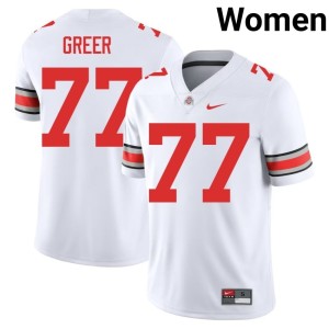 White #77 Go Bucks Women College Football 2025-26 Sam Greer Jerseys 924114-362